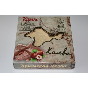 Крымские сладости Халва Арахисово-тахинная с фундуком и какао 300 гр
